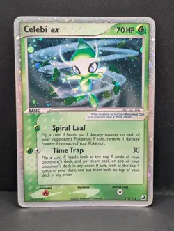 Celebi ex 117/115 Unseen Forces Holo Ultra Rare Pokemon TCG Nintendo MP - Image 1