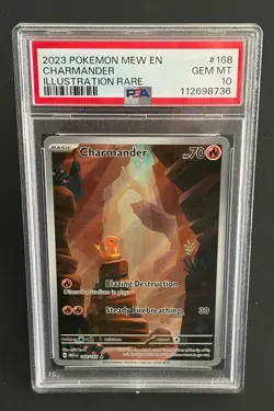 Pokemon Charmander #168/165 Scarlet & Violet: 151 PSA 10 GEM MINT - Image 1