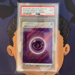 PSA 9 MINT 2019 Pokemon Japanese All Stars Psychic Energy #206 Holo - Image 2
