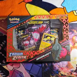 Pokemon TCG Crown Zenith Regidrago V Collection Box with Regieleki - Image 1