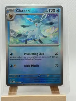 Glaceon (Master Ball Pattern) 025/131 Sv: Pokemon Prismatic Evolutions Holo LP - Image 1