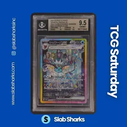 2024 POKEMON TERASTAL FEST JP #205/187 VAPOREON EX SPECIAL ART RARE BGS 9.5 - Image 1