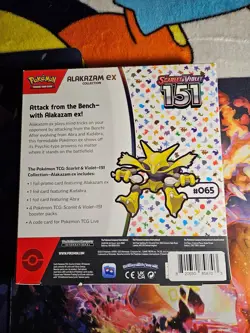 Pokemon Scarlet & Violet 151 Alakazam ex Collection Box Promo Booster - Image 2
