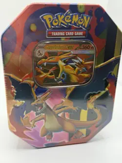 Pokemon TCG Mega Charizard Y EX Tin Box Promo Sealed - Image 1