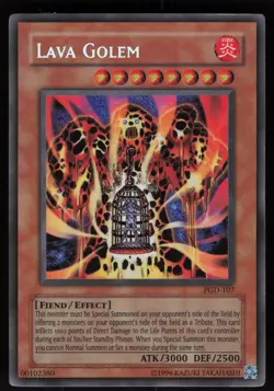 Lava Golem PGD-107 Secret Rare Reverse Foil Error Yu-Gi-Oh - Image 1