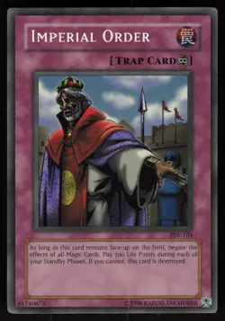 Imperial Order PSV-104 Secret Rare Reverse Foil Error Yu-Gi-Oh - Image 1