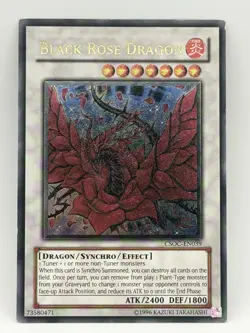 Yugioh Black Rose Dragon Unlimited Edition Ultimate Rare CSOC-EN039 LP - Image 3