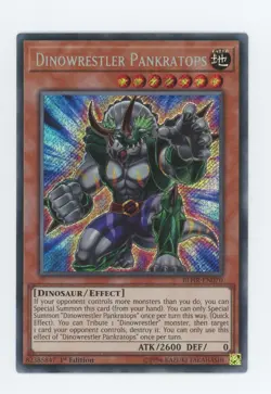 Yugioh Dinowrestler Pankratops BLHR-EN070 Secret Rare 1st Edition NM - Image 1