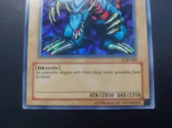 Yugioh - Tri-Horned Dragon LOB-000 Secret Rare - Image 3