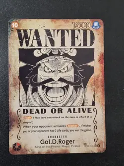 One Piece Card Game OP13 119 Sec. Gol D. Roger Wanted Card ENG - Image 1