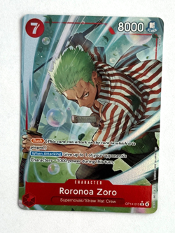 One Piece TCG Roronoa Zoro (Alternate Art) OP14-015 Foil R The Azure Sea's Seven - Image 1
