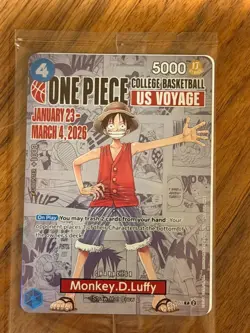 Monkey.D.Luffy (055) (College Basketball US Voyage) P-055 One Piece Promotion... - Image 2