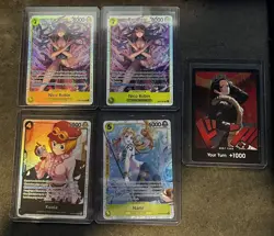 Nami, Robin(2), Koala, Don SR Foil English One Piece TCG Heroines EB-03 - Image 1
