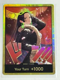 DON!! Card (Boa Hancock) (Gold) Extra Booster: One Piece Heroines Edition Foil - Image 1