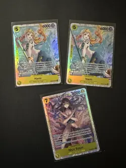 2x Nami Nico Robin EB03-053 SR Foil English One Piece TCG Card Near Mint - Image 1