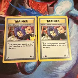 Pokemon TCG Team Rocket Trainer Here Comes Team Rocket! 2 Cards. - Image 1