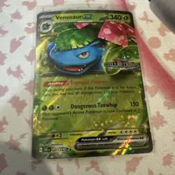 Pokemon TCG Venusaur ex 001/142 2024 Stellar Crown Stamped Promo Card - Image 1
