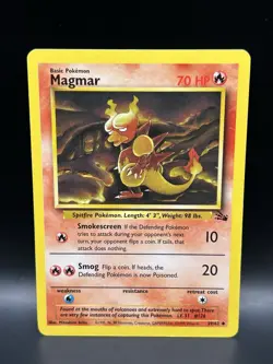 Magmar 39/62 - Pokemon Fossil Unlimited Card - MP - Image 1