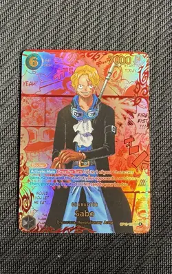 One Piece OP-13-120 Red Manga Art Sabo Card-English - Image 2