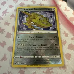 Pokemon TCG Radiant Steelix 124/196 Swsh11: Lost Origin Rare Holo Card - Image 1