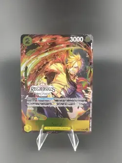 Sanji Offline Regional 2024 Participant One Piece Foil Promo Card OP03-102 - Image 1