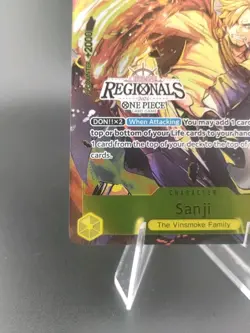 Sanji Offline Regional 2024 Participant One Piece Foil Promo Card OP03-102 - Image 4