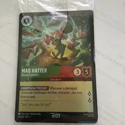 Disney Lorcana Card D23 Promo Mad Hatter Gold Member 2026 Unruly Eccentric - Image 1
