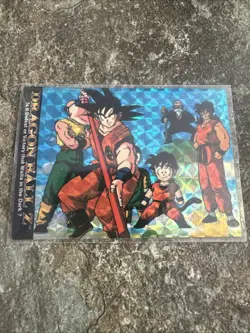 Dragon Ball Z Card #01 The Z Team Prism Holo Foil CCG TCG 1996 LP - Image 1