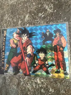 Dragon Ball Z Card #01 The Z Team Prism Holo Foil CCG TCG 1996 LP - Image 2