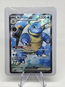 Pokemon TCG Blastoise EX Holo Ultra Rare Card Scarlet VIOLET-151, 184/165 - Image 1