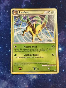 Pokemon TCG Leafeon Card 17/90 Undaunted Non-Holo, MP Condition - Image 2