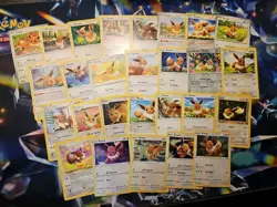 Lot of 27 Eevee Pokemon TCG Trading Cards (Jungle, Rocket, Holos, Promos) Mixed - Image 1