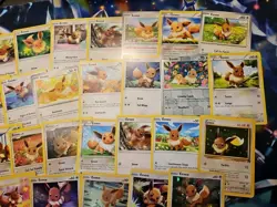 Lot of 27 Eevee Pokemon TCG Trading Cards (Jungle, Rocket, Holos, Promos) Mixed - Image 4