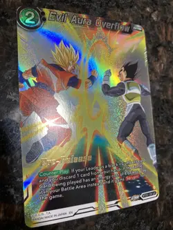 Goku, Vegeta | Evil Aura Overflow PRERELEASE Foil Dragon Ball Super Card Game NM - Image 3