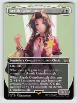 Aerith Gainsborough (Borderless) *Non-Foil* FIN 374 NM - Image 1