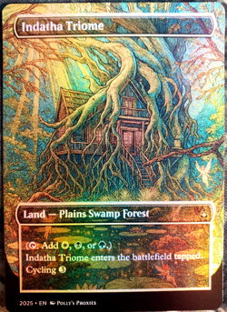 Indatha Triome FOIL Proxy Playtest Card with Custom Illustrated Art Design - Image 1