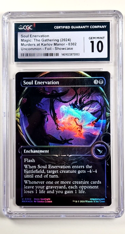 MTG Magic the Gathering Murders at Karlov Manor MKM Soul Enervation CGC 10 POP 1 - Image 1