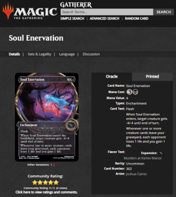 MTG Magic the Gathering Murders at Karlov Manor MKM Soul Enervation CGC 10 POP 1 - Image 4