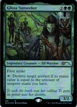 MTG Glissa Sunseeker (491) | NM Foil | Secret Lair Livia Prima {SLD} - Image 2