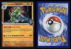Team Rocket's Tyranitar Pokemon Center Exclusive 096/182 Pokemon - Image 3