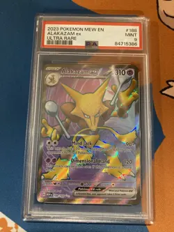 PSA 9 Pokemon TCG Alakazam ex Scarlet & Violet - 151 188/165 Holo Ultra Rare - Image 1