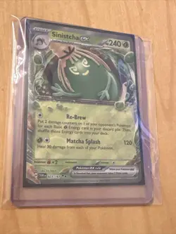 Pokemon TCG Twilight Masquerade Sinistcha ex 23/167 Double Rare HOLO Pack Fresh - Image 4