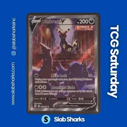2021 POKEMON SWORD & SHIELD EVOLVING SKIES #189/203 UMBREON V ALTERNATE ART - Image 1