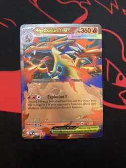 Mega Charizard Y ex 030 Mega Evolution Tin Holo Promo Pokemon English Near Mint - Image 1
