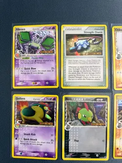 Holo, Stamped Pokemon Card Lot Ex Dragon Frontiers LP/MP Vibrava 24/101 Quilava - Image 2