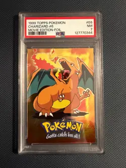 PSA 7 NM Topps Holo Charizard E6 Movie Edition Pokemon Card - Image 1