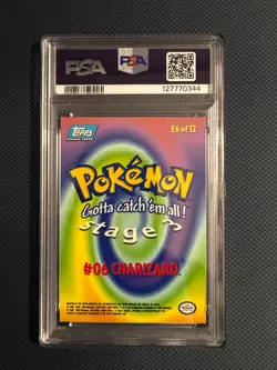 PSA 7 NM Topps Holo Charizard E6 Movie Edition Pokemon Card - Image 2