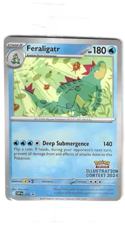 Pokemon Sealed Feraligatr Illustration Contest 2024 Promo 213 Pikachu Toxtricity - Image 1