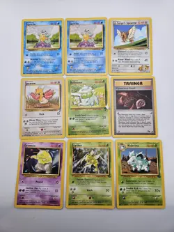 36 Vintage Pokemon Card Lot WOTC Base Fossil Rocket Gym | Mixed English/Japanese - Image 1