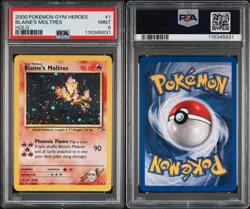2000 POKEMON GYM HEROES HOLO #1 BLAINE'S MOLTRES PSA 9 - Image 3